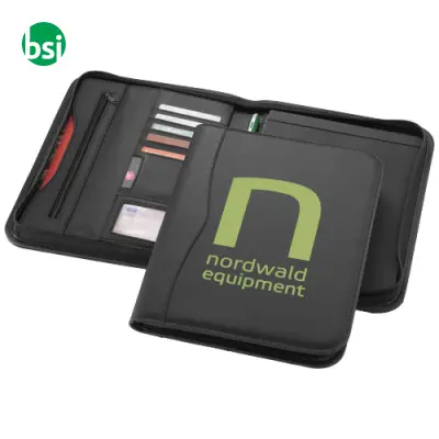 Ebony A4 zippered portfolio Imitation leather - 119986 - Immagine 2