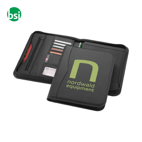 Ebony A4 zippered portfolio Imitation leather - 119986 -  2