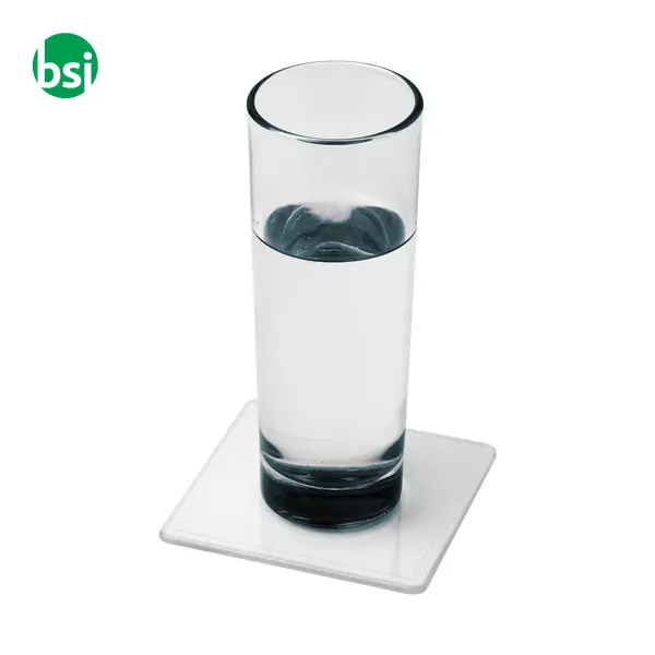 Renzo square plastic coaster GPPS Plastic -  3