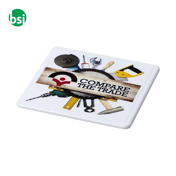 Renzo square plastic coaster GPPS Plastic -  6