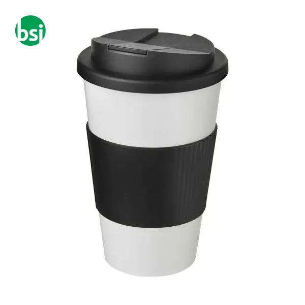 Americano 350ml tumbler with grip & spill-proof lid  - 210696 -  6