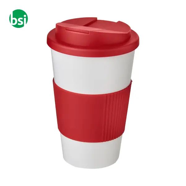 Americano 350ml tumbler with grip & spill-proof lid  - 210696 -  8