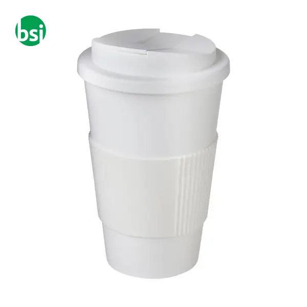 Americano 350ml tumbler with grip & spill-proof lid  - 210696 -  9