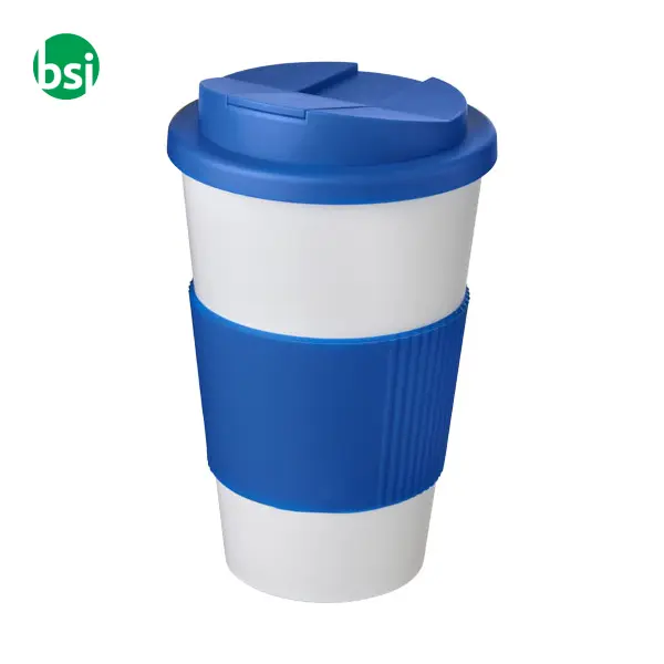 Americano 350ml tumbler with grip & spill-proof lid  - 210696 -  12