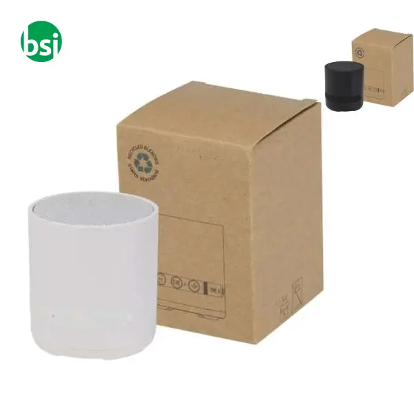 Hunor 3W recycled plastic wireless speaker -  1