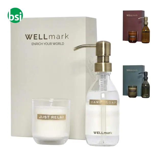 Wellmark Discovery 250 ml soap dispenser and 150g candle set -  1