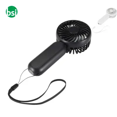 Recycled plastic portable fan with print AERVIA
