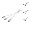 Metal 4-in-1 recycled aluminium charging cable with keychain - Anteprima 1