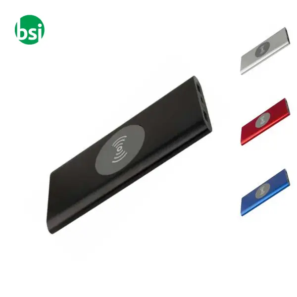 Juice 8000 mAh Type-C recycled aluminium wireless power bank -  1