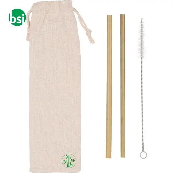 Drinking straws set | bamboo | MAURICO -  1