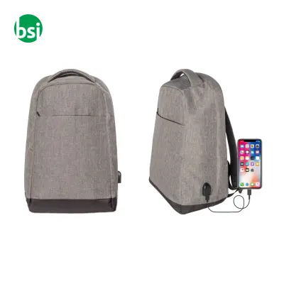Anti-theft rucksack 45x33x13 | USB port | FIRMINO - Immagine 3